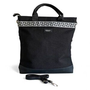 Versace Fragrance Black & Silver Unisex Tote Bag